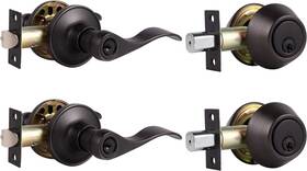 Hl-12061et-101orb-2p-combo Home Improvement Direct 2 Pack Front Door Lockset Oil Rubbed Bronze