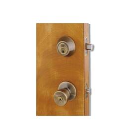 La2141 Home Plus Antique Brass Knob And Deadbolt Set 1-3/4 In