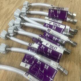 751662 Honewerks Homewerks 9 Inch Toilet Supply Line 3/8 Comp- 7/8 Pvc Lot Of 10