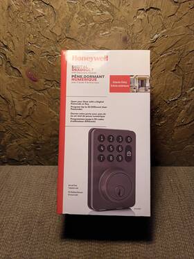 83018526 Honeywell Digital Security Deadbolt Door Lock Electronic Keypad Bronze New