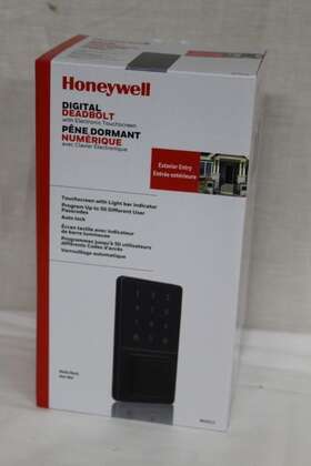8635212 Honeywell Matte Black Electronic Deadbolt Lighted Keypad Touchscreen New