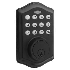 8712509 Honeywell Electronic Entry Deadbolt Door Lock Matte Black