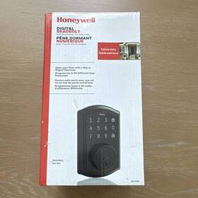 P8635004 Honeywell Touchscreen Keyless Electronic Deadbolt Matte Black Exterior