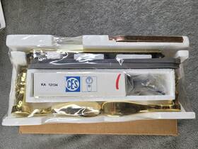2116331 Hoppe Industries Door Handle Set Multipoint Lock Munchen 112/374 Active Keyed Resista Brass