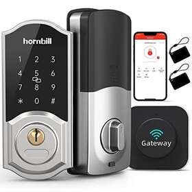 Hornbill 739944200206 Wifi Smart Locks Deadbolt With Keypad Keyless Entry Digital Front Door