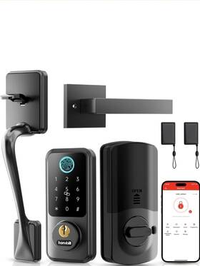 B0dndvqqwn Hornbill Wifi Smart Deadbolt Lock With Handle Front Door Set Keyless Entry