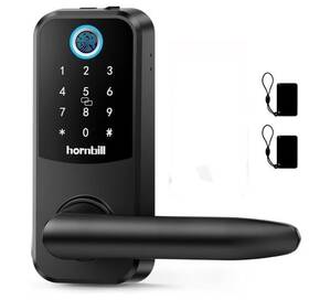 H1-bf Hornbill Fingerprint Smart Door Lock Handle For Home Security Indoor Outdoor One Touch