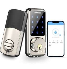 Hornbill Hbus-md-sil Smart Lock Silver Keyless Entry Deadbolt Hbus-md-sil. Digital Bluetooth