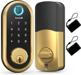 Hbus-zns-yoo1-gld-kit Hornbill Gold Smart Lock Fingerprint Electronic Deadbolt Non-working/parts Only