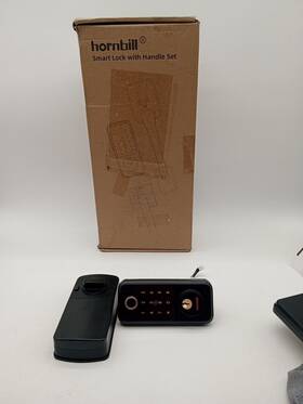 M1-bbhs-h Hornbill Smart Lock With Keyless Entry Front Door Handle Black