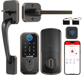 M3-wfhs-orb Hornbill Wifi Smart Locks For Front Door Keyless Entry Lock With Handle Fingerp