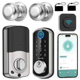 Y4-swfkn-h-t Hornbill Smart Wifi Door Lock Set Silver Keyless Entry Deadbolt Wi