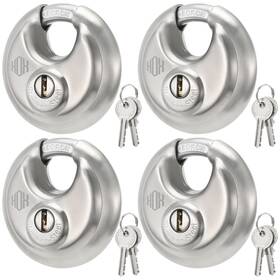 Hox 709226855844 Heavy Duty Padlock With Key 70mm Stainless Steel Commercial Discus Keyed