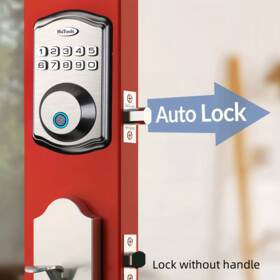 Dks02-snl Hutools Smart Fingerprint Keypad Door Lock - 20 User Codes Easy Install Deadbolt