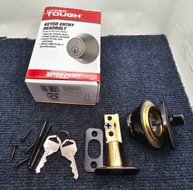 1754502 Hyper Tough Keyed Entry Single Cylinder Deadbolt Oil Rubbed Bronze