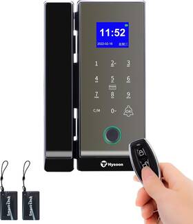 Lg2315-1 Hysoon Smart Glass Door Lock Fingerprint Electronic Keyless Entry Digital 5 In 1 Locks