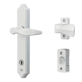 Bk1215w Ideal Security 056947415728 Ml Lever Set For Storm Doors And Screen With Keyed Deadbolt Loc