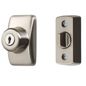 Ideal Security 056947415742 Deadbolt For Storm And Screen Doors Satin Silver Key Lock