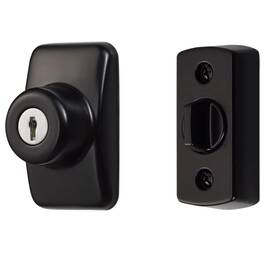 Ideal Security 056947415766 Deadbolt For Storm And Screen Doors Black