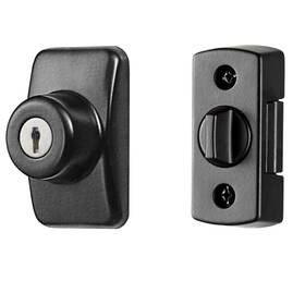 Ideal Security 056947415933 Keyed Deadbolt For Storm And Screen Doors Matte Black 2-piece Set