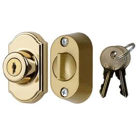 Ideal Security 056947416244 Keyed Deadbolt For Storm And Screen Doors Bright Brass