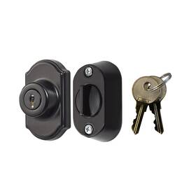 Ideal Security 056947416251 Keyed Deadbolt For Storm And Screen Doors Black