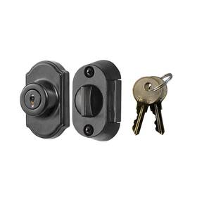 Ideal Security 056947416275 Keyed Deadbolt For Storm And Screen Doors Matte Black