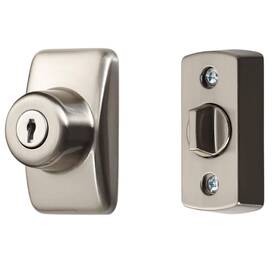 Ideal Security 313043689621 Deadbolt For Storm And Screen Doors Satin Silver Key Lock