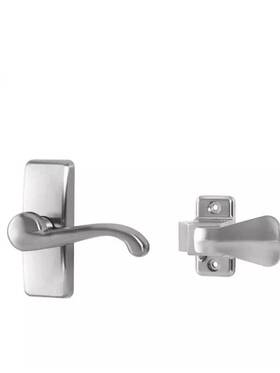 Bkglwv2sn Ideal Security Gl Lever Set With Locking Inside Latch For Storm And Screen Doors Satin Nickel