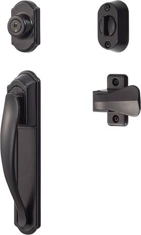 Lsdxcr2267bl Ideal Security Door Handle With Keyed Deadbolt For Storm Dealbolt Black