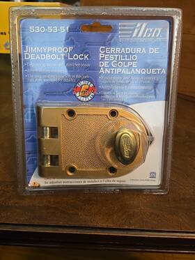 530-53-51 Ilco D401 Vintage Jimmy Proof Single Cylinder Deadlock Unican Corp Usa