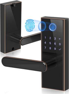 Imagic 820909767275 Electronic Fingerprint Door Lock Keypad Entry - Aged Bronze