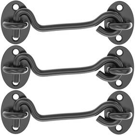 Inbof 639228575566 3 Pack Premium 4 Inch Barn Door Lock Stainless Steel Hook Latch Thickened S