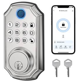 Smdl02sr Inc Fingerprint Door Lock Keyless Entry With App Control Multi User