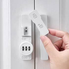 Iniret 313102153148 Matte White 180 Degree Barn Door Lock Mechanical Password 3 Digit Pa
