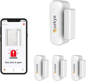 Innovations Pvt Ltd 313031138186 Smart Wifi Door And Window Sensor For Home No Hub Required Free App Alert Work