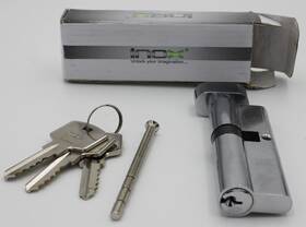 Cyeu-5035tk-26 Inox Euro Cylinder Lock Polished Chrome Thumbturn Deadbolt 3 Keys