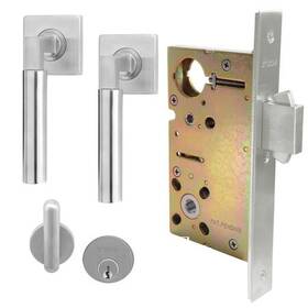 Xgs221-pd9550-32d-lh Inox 9550 Sliding Door Entry 221 Aurora 2-3/4 Inch Backset 32d