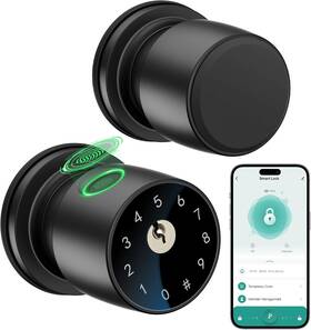 Loc291ybusir Ironzon Smart Fingerprint Door Knob Lock Biometric Keyless Entry App Control Bedroom