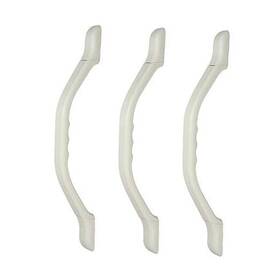 Itc Inc. 096496001508 Weather Resistant Molded Rv Grab Handle Entry Step Bright White - 3 Pack