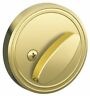Jd81605 Schlage Brass One Sided Deadbolt With Exterior Plate 043156893416