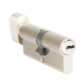 Jeriup 975200570421 60mm 25/10/25 Solid Brass Euro Cylinder With 5 Keys Dimple Single Open C