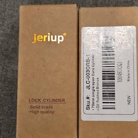 Jeriup Jlc-0030rb-1 70mm Euro Lock Cylinder Single Open Oil Rubbed Bronze Brass