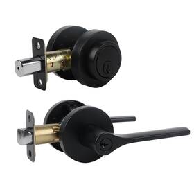 33245 Jesstti Exterior Door Lock Set With Deadbolt Locks 1 Pack Matte Black