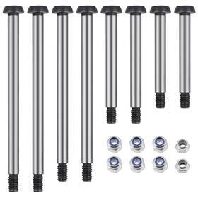 M009700c1 Jggzone Polished Steel Lock-nut Style Hinge-pin Threaded Hinge Pins Set Compatible Wi