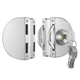 Jiangshen 682365274403 Fits On 1/2 Inch Glass 10 Mm -12 Door Lock Stainless Steel Double Bolt