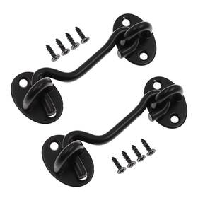 Hjs0288 Jiozermi 2pcs 3 Inch Privacy Hook And Eye Latch Stainless Steel Barn Door Lock Heavy Dut