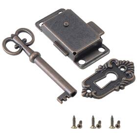 Hjs2021042902 Jiozermi Antique Cabinet Lock - Flush Mount Case Box Furniture Decorative With K