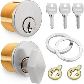 Johnnyue 711181962758 Commercial Storefront Door Lock Cylinder With Thumbturn Brass Mortise Replacem