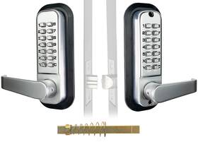 Jounjip 060928560005 Mechanical Keyless Combination Lever Handle Door Lock Flat Spindle